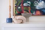 Beige Wood Knot Coffee Table Decor Accents