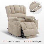 MCombo Heated Massage Power Lift Recliner Chair