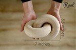 Beige Wood Knot Coffee Table Decor Accents