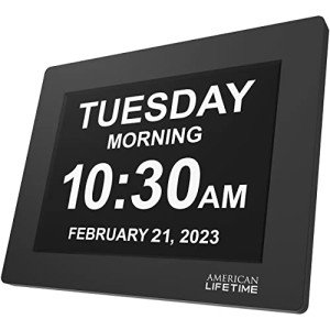 8-inch Digital Clock for Seniors with Alarms