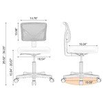 Ergonomic Armless Desk Chair for Small Spaces