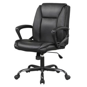 Ergonomic PU Leather Task Chair for Home Office