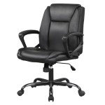 Ergonomic PU Leather Task Chair for Home Office