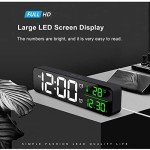 Large LED Alarm Clock with Date and Temperature