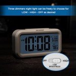 Peakeep Battery Operated Night Light Alarm Clock