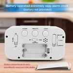 Peakeep Battery Operated Night Light Alarm Clock