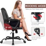 Ergonomic PU Leather Task Chair for Home Office