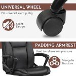 Ergonomic PU Leather Task Chair for Home Office
