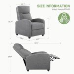 Massage Recliner Chair with Adjustable Lumbar Support