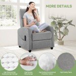 Massage Recliner Chair with Adjustable Lumbar Support