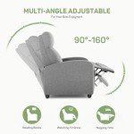 Massage Recliner Chair with Adjustable Lumbar Support