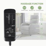 Massage Recliner Chair with Adjustable Lumbar Support