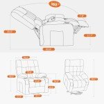 Grey Recliner Chair with Massage, Heat, and Lift