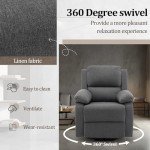 360 Swivel Rocker Recliner Chair for Small Spaces