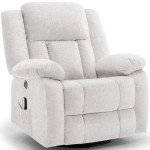 Comfortable Swivel Rocker Recliner with Massage & Heating