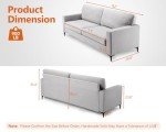 Light Grey 3-Seater Modern Comfy Sofa