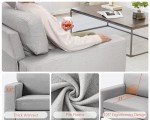 Light Grey 3-Seater Modern Comfy Sofa