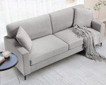 Light Grey 3-Seater Modern Comfy Sofa