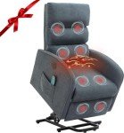 AVAWING Power Lift Massage Recliner Chair in Grey