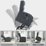 AVAWING Power Lift Massage Recliner Chair in Grey