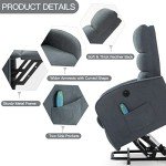 AVAWING Power Lift Massage Recliner Chair in Grey
