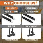 Iron Hairpin Table Legs - 12 Inch Black Set