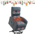 AVAWING Power Lift Massage Recliner Chair in Grey
