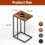 C Shape Side Table for Couch and Bed