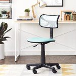Blue Swivel Mesh Desk Chair for Urban Living