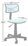 Blue Swivel Mesh Desk Chair for Urban Living