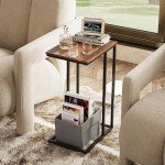 C Shape Side Table for Couch and Bed
