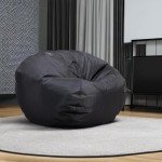 Big Joe Classic Black Bean Bag Chair, 2ft