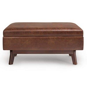 Owen 36" Mid Century Modern Storage Ottoman - Brown
