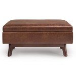 Owen 36" Mid Century Modern Storage Ottoman - Brown