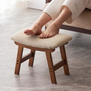 Bamboo Foot Stool and Ottoman for Relaxation