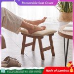 Bamboo Foot Stool and Ottoman for Relaxation