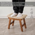 Bamboo Foot Stool and Ottoman for Relaxation