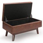 Owen 36" Mid Century Modern Storage Ottoman - Brown