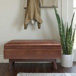 Owen 36" Mid Century Modern Storage Ottoman - Brown