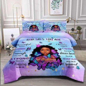 Black Girl Magic Twin Comforter Set for Kids