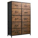 WLIVE Tall Storage Dresser with 10 Fabric Drawers