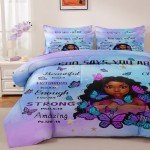Black Girl Magic Twin Comforter Set for Kids