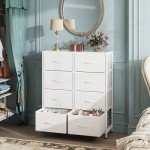Stylish 8-Drawer Fabric Dresser for Bedroom