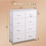 Stylish 8-Drawer Fabric Dresser for Bedroom