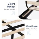 Velvet Upholstered King Size Bed Frame, Black
