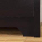 5-Drawer Chocolate Dresser with Matte Nickel Handles