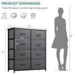 YITAHOME 8-Drawer Tall Fabric Dresser