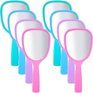 Compact Travel Handheld Makeup Mirror Set of 8
