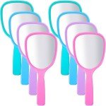 Compact Travel Handheld Makeup Mirror Set of 8