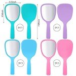Compact Travel Handheld Makeup Mirror Set of 8